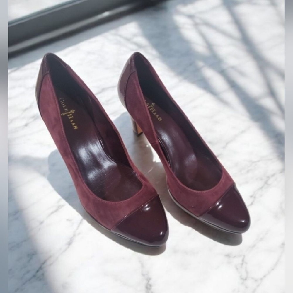 Cole Haan Patent Leather & Suede Pumps - Picture 4 of 7